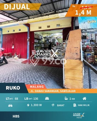 Ruko Bagus Dijual LB 136m2 Lokasi Strategis Malang Area Cocok untuk Berbisnis Ruko Bagus Dijual LB 136m2 Lokasi Strategis Malang Area Cocok untuk Berbisnis