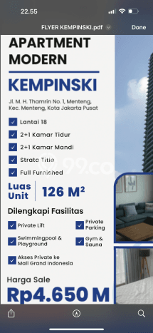 Hunian Apartemen Mewah & Prestisius 2 Kamar di Menteng, Jakarta Pusat Hunian Apartemen Mewah & Prestisius 2 Kamar di Menteng, Jakarta Pusat