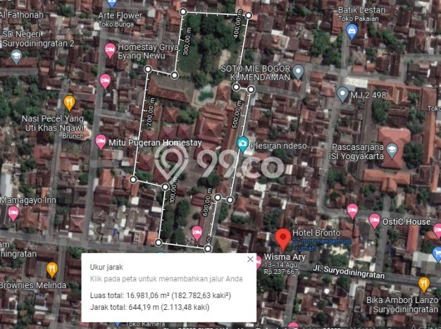 Unit Komersial Dijual di Mantrijeron Yogyakarta Luas Bangunan 8000m2 Unit Komersial Dijual di Mantrijeron Yogyakarta Luas Bangunan 8000m2