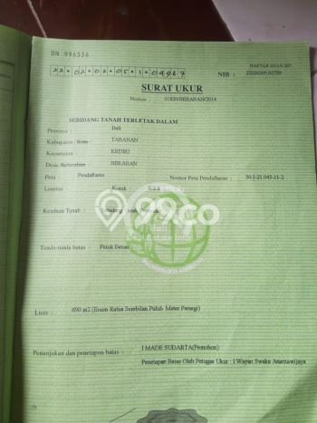 Dijual Tanah Komersil, Pinggir Jalan Utama Pantai Kedungu Dijual Tanah Komersil, Pinggir Jalan Utama Pantai Kedungu