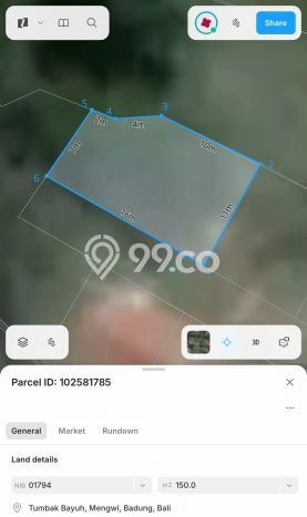 Dijual Tanah Lokasi Tumbak Bayuh, Badung Seluas 150m2 Dijual Tanah Lokasi Tumbak Bayuh, Badung Seluas 150m2