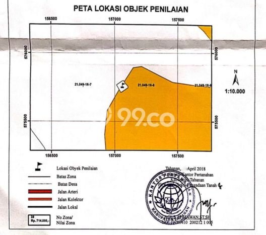 Lahan Dijual Lokasi Strategis di Tabanan dengan Luas 4340m2 Lahan Dijual Lokasi Strategis di Tabanan dengan Luas 4340m2