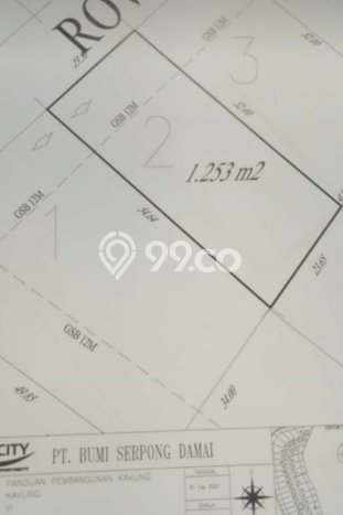 Tanah Kavling Dijual di Tangerang dengan Spesifikasi 1253m2 Tanah Kavling Dijual di Tangerang dengan Spesifikasi 1253m2