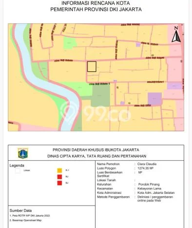 Lahan Dijual Lokasi Strategis di Jakarta Selatan dengan Luas 1274m2 Lahan Dijual Lokasi Strategis di Jakarta Selatan dengan Luas 1274m2