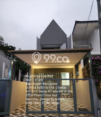 Rumah Minimalis 3 KT LT 90m2 di BSD Griya Loka Rumah Minimalis 3 KT LT 90m2 di BSD Griya Loka