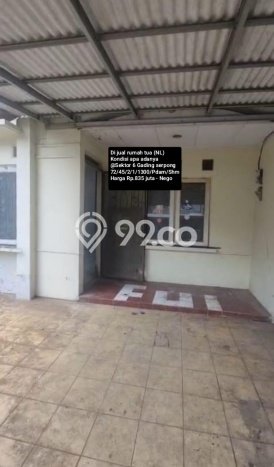 For Sale Hunian Rumah Terawat 2 KT di Gading Serpong, Tangerang For Sale Hunian Rumah Terawat 2 KT di Gading Serpong, Tangerang