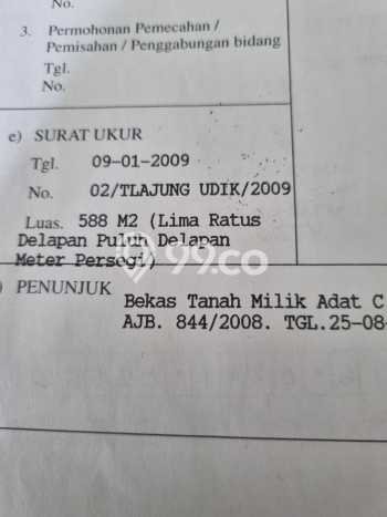 Dijual Tanah di Gunung Putri Bogor Luas 588m2 SHM Dijual Tanah di Gunung Putri Bogor Luas 588m2 SHM