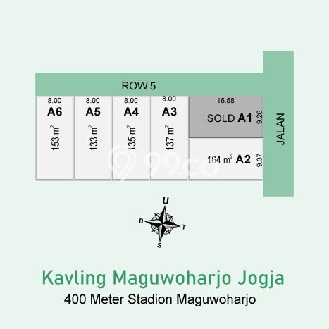 Tanah Area Strategis di , Luas 133m2m², Cocok untuk Investasi Tanah Area Strategis di , Luas 133m2m², Cocok untuk Investasi