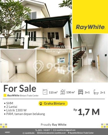 For Sale Hunian Rumah Terawat 2 Kamar di Graha Raya Bintaro, Tangerang Selatan For Sale Hunian Rumah Terawat 2 Kamar di Graha Raya Bintaro, Tangerang Selatan
