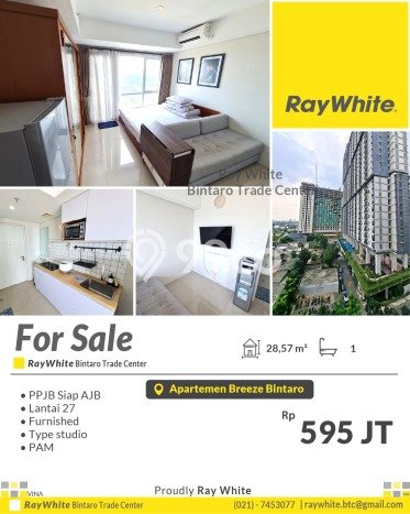 Hunian Apartemen Ideal untuk Dijual di Tangerang Selatan dengan 1 Kamar Hunian Apartemen Ideal untuk Dijual di Tangerang Selatan dengan 1 Kamar