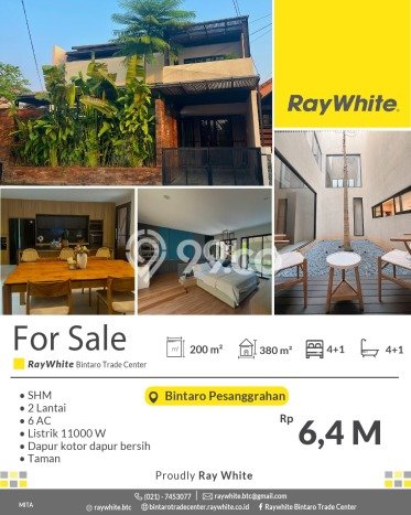 Rumah Mewah LB 380m2 Siap Huni Desain Elegan di Bintaro, Jakarta Selatan Rumah Mewah LB 380m2 Siap Huni Desain Elegan di Bintaro, Jakarta Selatan