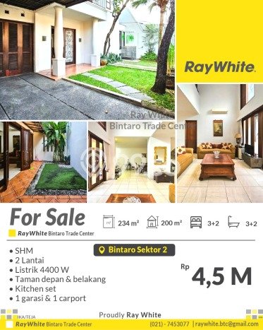 Ready to Use! Premium House LT 234m2 Desain Modern di Bintaro Ready to Use! Premium House LT 234m2 Desain Modern di Bintaro