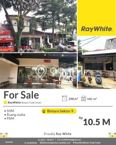 Unit Komersial Dijual di Tangerang Selatan LT 298m2 & LB 160m2 Unit Komersial Dijual di Tangerang Selatan LT 298m2 & LB 160m2