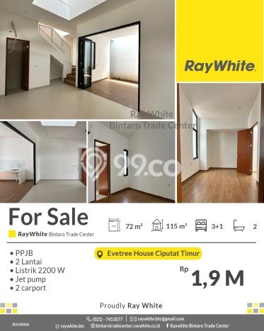 Rumah Modern 3 Kamar LT 72m2 di Pondok Ranji Rumah Modern 3 Kamar LT 72m2 di Pondok Ranji