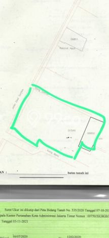 Dijual Tanah di Jakarta Timur, Luas 1124m2 SHM Dijual Tanah di Jakarta Timur, Luas 1124m2 SHM