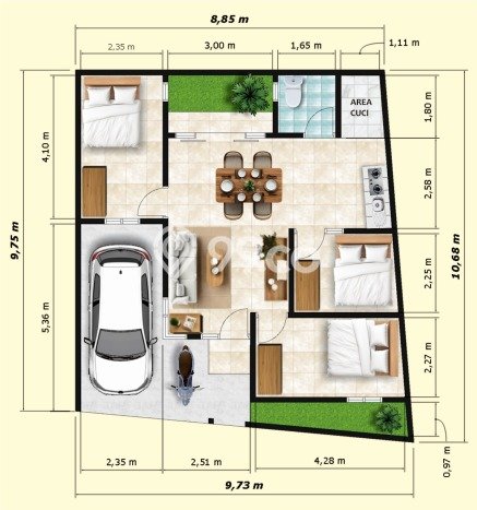 Rumah Modern Minimalis 3 KT Siap Huni di Cileunyi Rumah Modern Minimalis 3 KT Siap Huni di Cileunyi