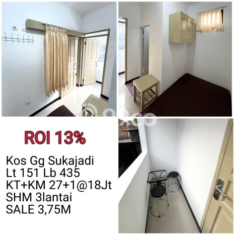 Dijual Segera Kost 28 Kamar, 28 Kamar Mandi di Sukajadi, Bandung, Luas 435m2 Dijual Segera Kost 28 Kamar, 28 Kamar Mandi di Sukajadi, Bandung, Luas 435m2