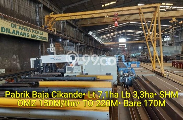 Jual Pabrik Strategis di Cikande, Luas 33000m², Jalan Utama, Kawasan Komersial Jual Pabrik Strategis di Cikande, Luas 33000m², Jalan Utama, Kawasan Komersial