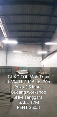 Untuk Disewa Ruko di Moch Toha Bandung LT 894m2, LB 1115m2 Untuk Disewa Ruko di Moch Toha Bandung LT 894m2, LB 1115m2
