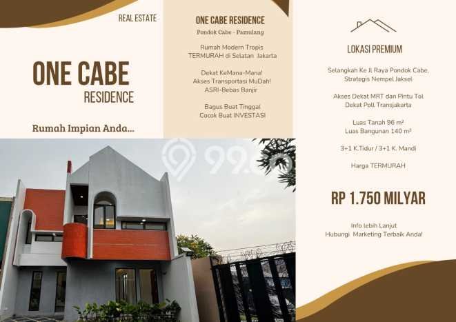 Jual Rumah Eksklusif 3 KT di Pondok Cabe, Tangerang Jual Rumah Eksklusif 3 KT di Pondok Cabe, Tangerang