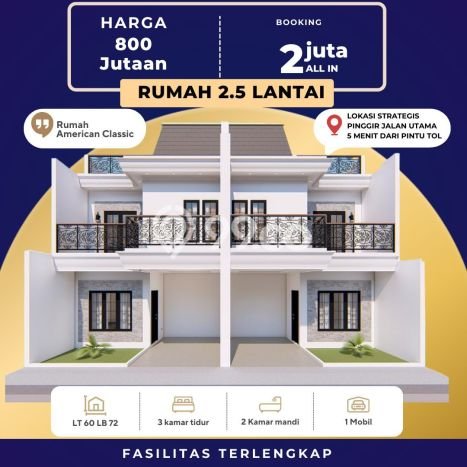Rumah Modern 3 Kamar LT 60m2 di Cibubur Rumah Modern 3 Kamar LT 60m2 di Cibubur