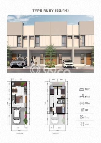 Rumah Murah LT 32m2 di Cibubur Akses Mudah Rumah Murah LT 32m2 di Cibubur Akses Mudah