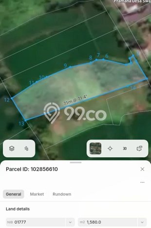 Dijual Tanah di Gianyar, Luas 1580m2 SHM Dijual Tanah di Gianyar, Luas 1580m2 SHM