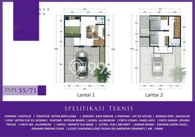 Jual Rumah Modern 2 KT di Tunggulwulung, Malang Jual Rumah Modern 2 KT di Tunggulwulung, Malang