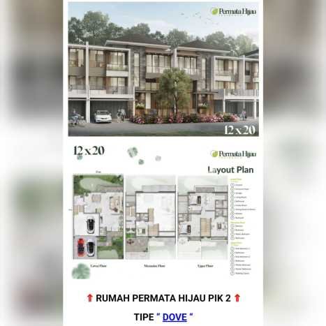 Rumah di Permata Hijau Residences,pik 2,uk 12x20m,bisa Kpr,harga 6,65 M Rumah di Permata Hijau Residences,pik 2,uk 12x20m,bisa Kpr,harga 6,65 M