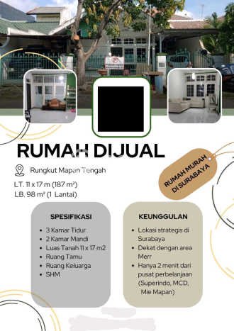 Rumah Modern Cantik 3 KT Bisa Langsung Pindah di Rungkut Rumah Modern Cantik 3 KT Bisa Langsung Pindah di Rungkut