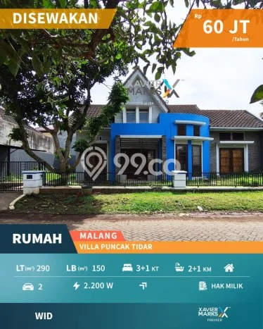 Rumah Sewa Malang LT 290m2 LB 150m2 Area Villa Puncak Tidar Rumah Sewa Malang LT 290m2 LB 150m2 Area Villa Puncak Tidar