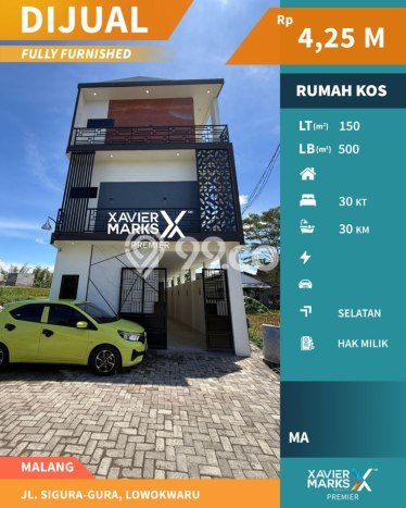 Unit Kost Dijual di Kawasan Lowokwaru Malang dengan 30 KT Unit Kost Dijual di Kawasan Lowokwaru Malang dengan 30 KT