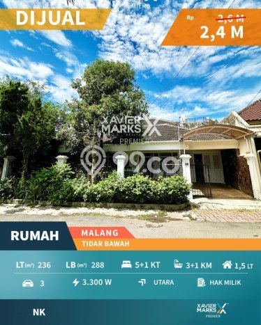 Rumah Modern 5 Kamar LT 236m2 di Tidar Rumah Modern 5 Kamar LT 236m2 di Tidar