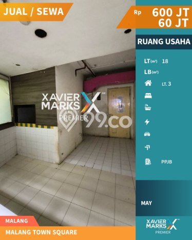 Komersial Kawasan Klojen, Luas 18m2m², Lokasi Premium, Siap Usaha Komersial Kawasan Klojen, Luas 18m2m², Lokasi Premium, Siap Usaha