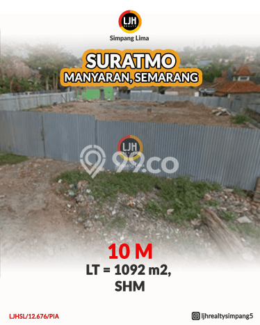 Tanah Kavling Dijual di Manyaran, Semarang dengan Luas Tanah 1092m2 Tanah Kavling Dijual di Manyaran, Semarang dengan Luas Tanah 1092m2
