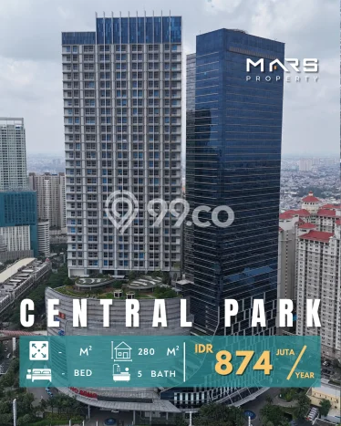 Unit Kantor Disewakan di Central Park di Area Ramai & Strategis Unit Kantor Disewakan di Central Park di Area Ramai & Strategis
