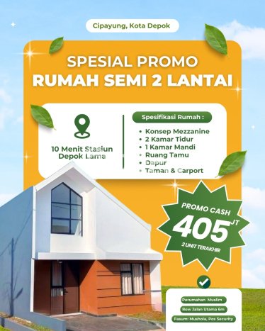Rumah Minimalis Favorit Siap Huni di Pancoran Mas LT 65m2 Rumah Minimalis Favorit Siap Huni di Pancoran Mas LT 65m2
