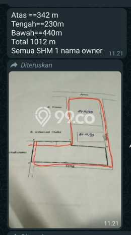 For Sale Tanah Kawasan Ciputat, Luas 1012m², Lokasi Potensial For Sale Tanah Kawasan Ciputat, Luas 1012m², Lokasi Potensial