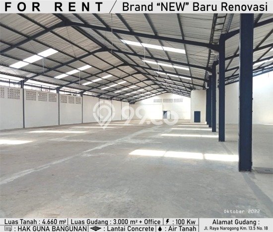 Gudang Exclusive 3000m2 Lengkap Kantor Parkir luas Jl Raya Narogong Bekasi Gudang Exclusive 3000m2 Lengkap Kantor Parkir luas Jl Raya Narogong Bekasi