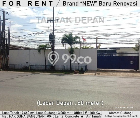Gudang Exclusive 3000m2 Lengkap Kantor Parkir luas Jl Raya Narogong Bekasi Gudang Exclusive 3000m2 Lengkap Kantor Parkir luas Jl Raya Narogong Bekasi