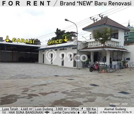 Gudang Exclusive 3000m2 Lengkap Kantor Parkir luas Jl Raya Narogong Bekasi Gudang Exclusive 3000m2 Lengkap Kantor Parkir luas Jl Raya Narogong Bekasi