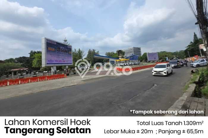 Dijual Tanah di Tangerang, Luas 1309m2 - Dijual Tanah di Tangerang, Luas 1309m2 -