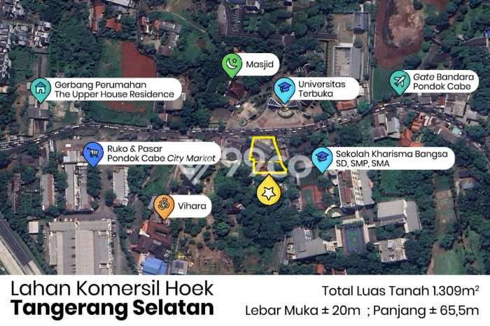 Dijual Tanah di Tangerang, Luas 1309m2 - Dijual Tanah di Tangerang, Luas 1309m2 -