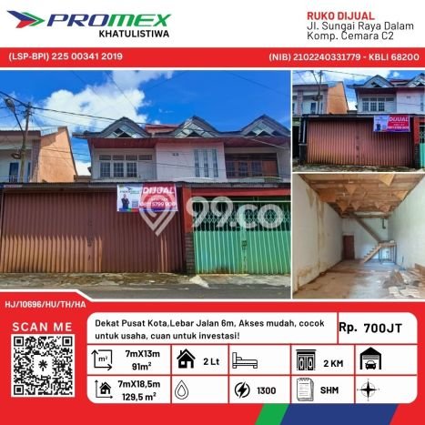 Unit Ruko Dijual di Pontianak Selatan Pontianak 129m2 Unit Ruko Dijual di Pontianak Selatan Pontianak 129m2