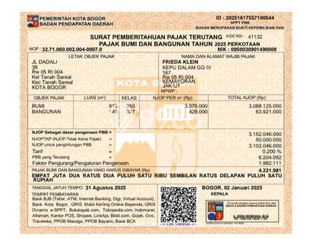 KEUNTUNGAN BERLIPAT! Hotel di Bogor Tengah, Luas 450m2m², Pusat Bisnis KEUNTUNGAN BERLIPAT! Hotel di Bogor Tengah, Luas 450m2m², Pusat Bisnis