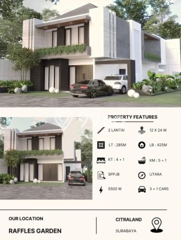 Rumah Elit LB 425m2 Siap Huni Desain Elegan di Citraland, Surabaya Rumah Elit LB 425m2 Siap Huni Desain Elegan di Citraland, Surabaya