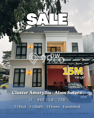 Hunian Mewah LB 720m2 Siap Pakai Desain Elegan di Alam Sutera, Tangerang Hunian Mewah LB 720m2 Siap Pakai Desain Elegan di Alam Sutera, Tangerang