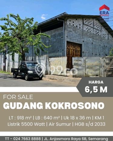 Gudang Komersial Dijual di Semarang Utara Semarang LT 918m2 & LB 640m2 Gudang Komersial Dijual di Semarang Utara Semarang LT 918m2 & LB 640m2