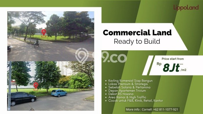 Tanah Kavling untuk Dijual di Lippo Cikarang Cikarang 1000m2 Tanah Kavling untuk Dijual di Lippo Cikarang Cikarang 1000m2