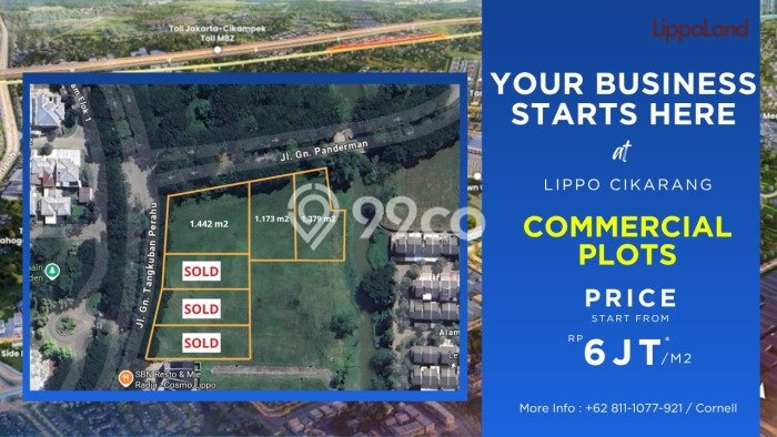 Tanah Kavling untuk Dijual di Lippo Cikarang Cikarang 1000m2 Tanah Kavling untuk Dijual di Lippo Cikarang Cikarang 1000m2